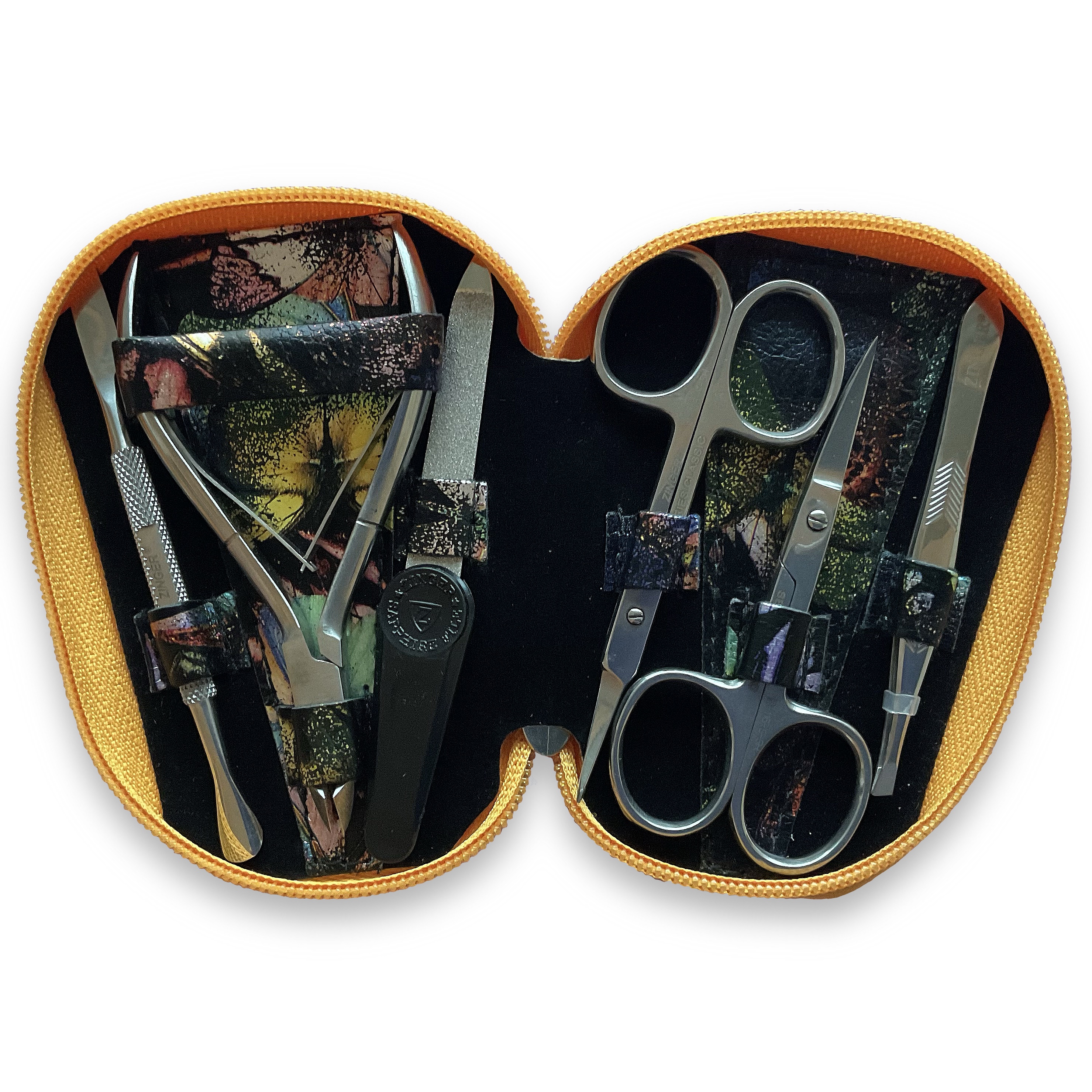 Маникюрный набор Zinger №7103 S 6 предметов чехол бабочки