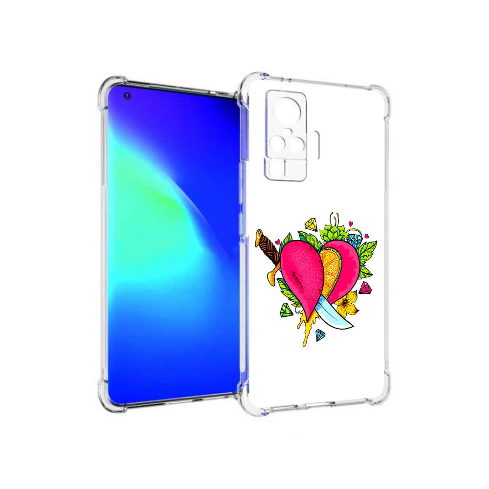 

Чехол MyPads Tocco для Vivo X50 Pro Фруктовое сердце (PT151209.405.188), Прозрачный, Tocco