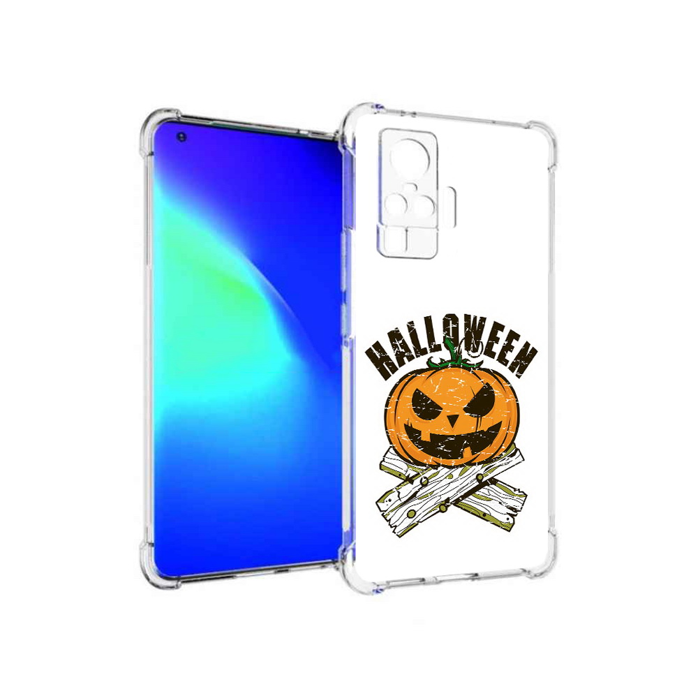 

Чехол MyPads Tocco для Vivo X50 Pro Хэллоуин доски тыква (PT151209.405.194), Прозрачный, Tocco