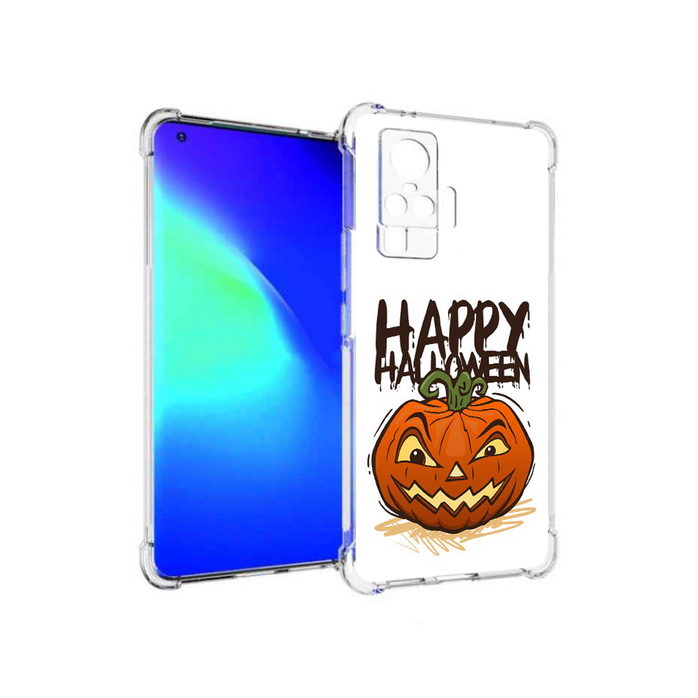 

Чехол MyPads Tocco для Vivo X50 Pro Хэллоуин счастливый (PT151209.405.195), Прозрачный, Tocco