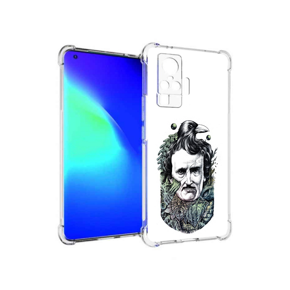 

Чехол MyPads Tocco для Vivo X50 Pro Эдгар Аллан с вороном (PT151209.405.203), Прозрачный, Tocco