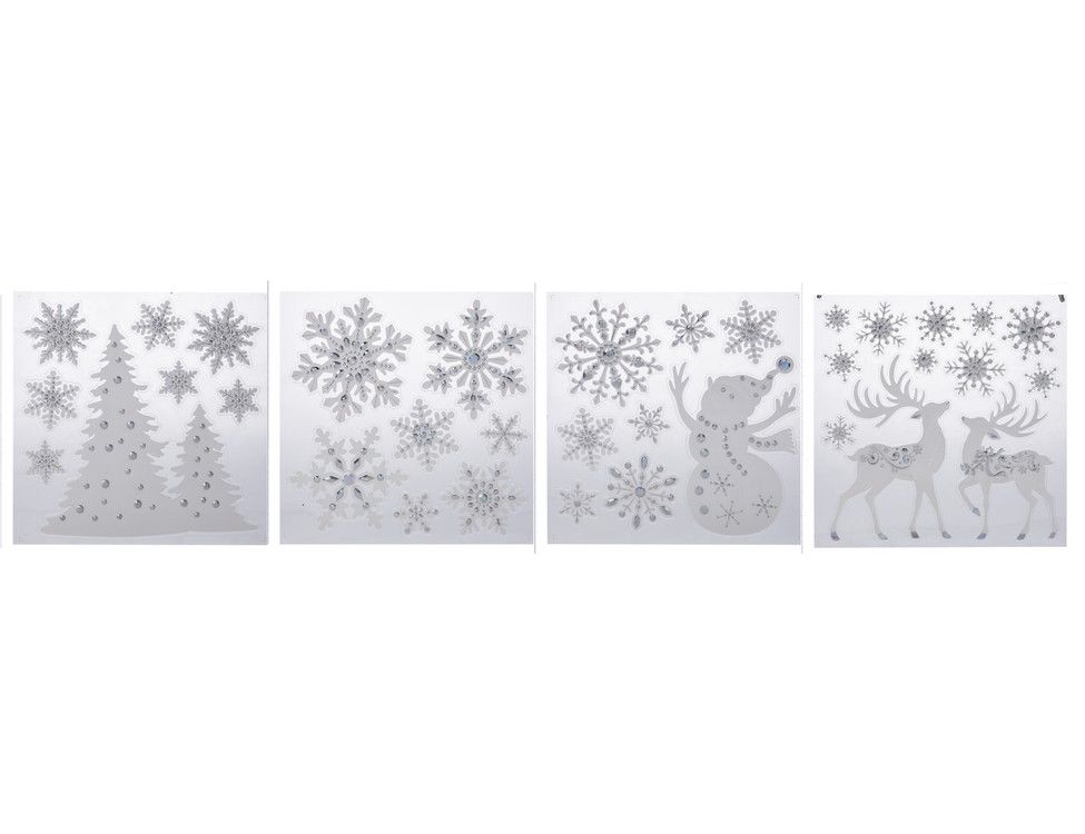 фото Набор наклеек праздничный снегопад, 23х28 см, разные модели, koopman international