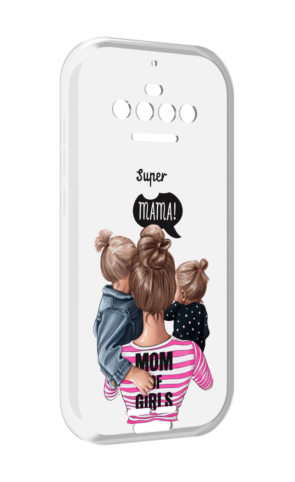 

Чехол MyPads Мама-девочек женский для Oukitel F150 R2022, Прозрачный, Tocco