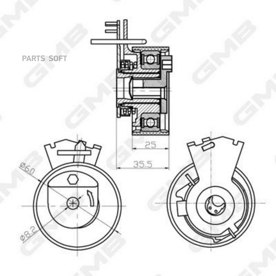 

Ролик Натяжителя Ремня Psa GMB GTB0110