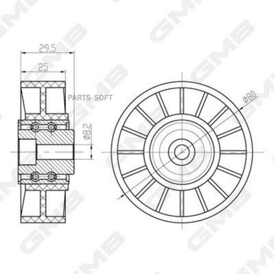 

Натяжной Ролик Приводного Ремня Mercedes/Ssang Yong Musso/Rexton 2,9d GMB арт. GTC0560