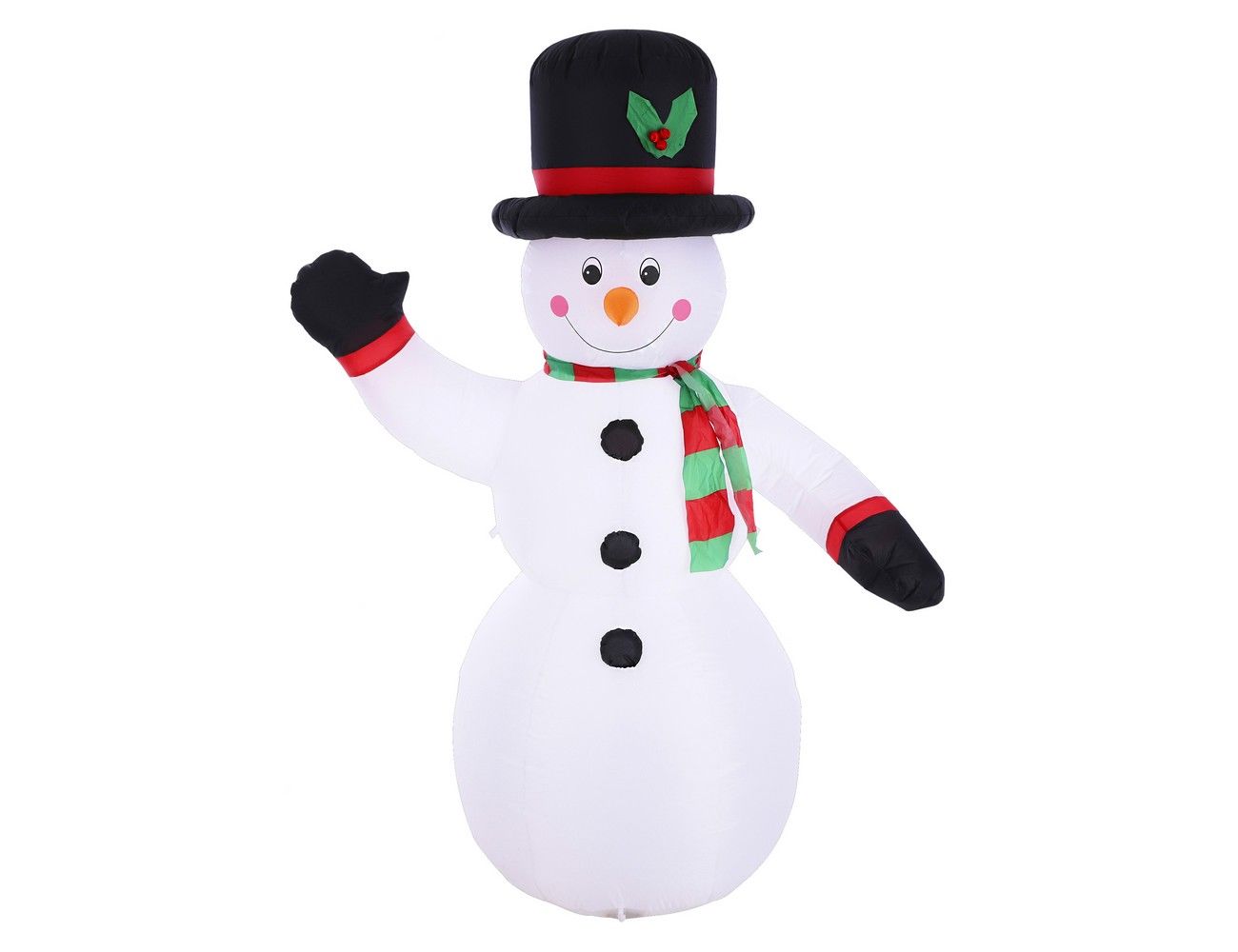 фото Надувная фигура снеговик-франт (с подсветкой), 200 см, уличный, edelman