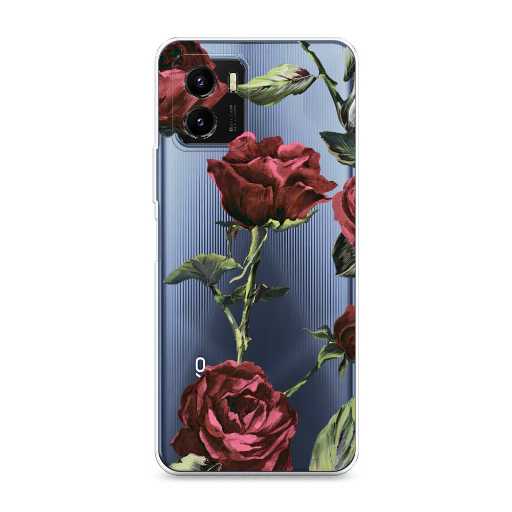 фото Чехол awog на vivo y10 / виво y10 "бордовые розы фон"
