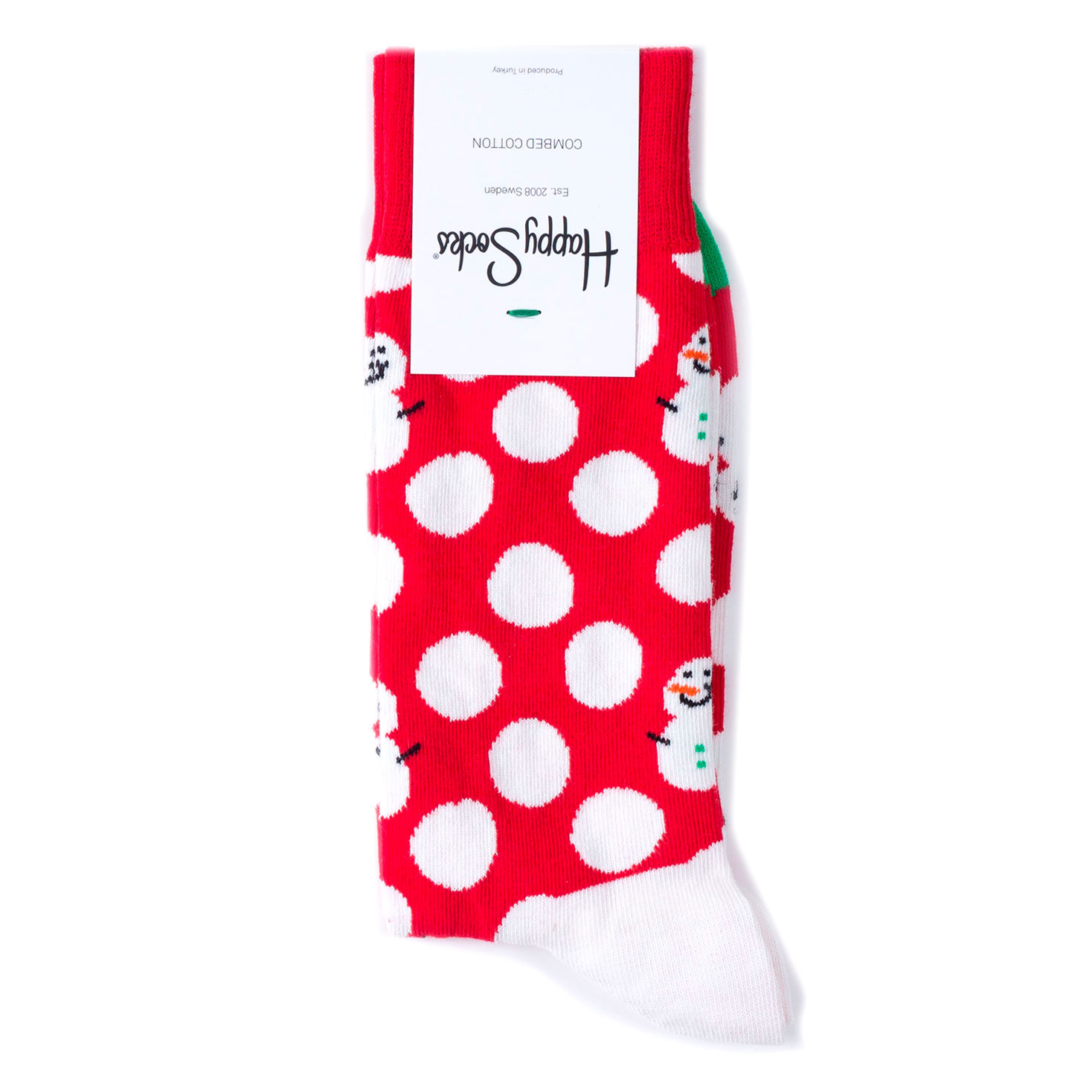 

Носки унисекс Happy Socks разноцветные, Разноцветный, HappySocksBigDotSnowman