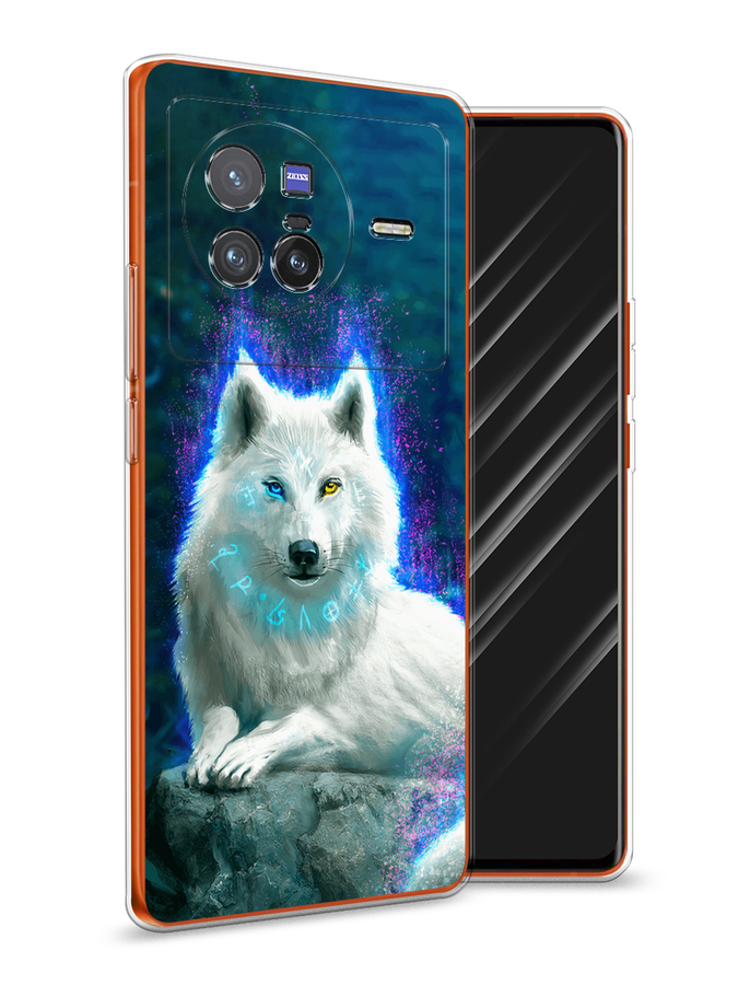 

Чехол Awog на Vivo X80 / Виво X80 "Белоснежный волк", Белый;зеленый;фиолетовый