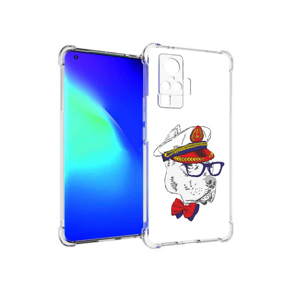 

Чехол MyPads Tocco для Vivo X50 Pro бульдог (PT151209.405.251), Прозрачный, Tocco