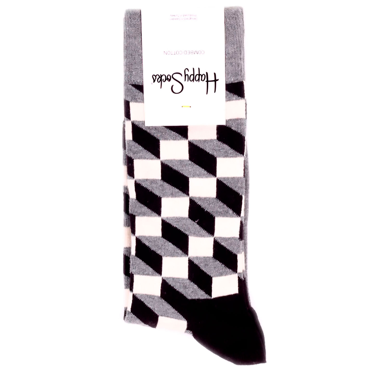

Носки унисекс Happy Socks разноцветные, HappySocksFilledOpticBlack