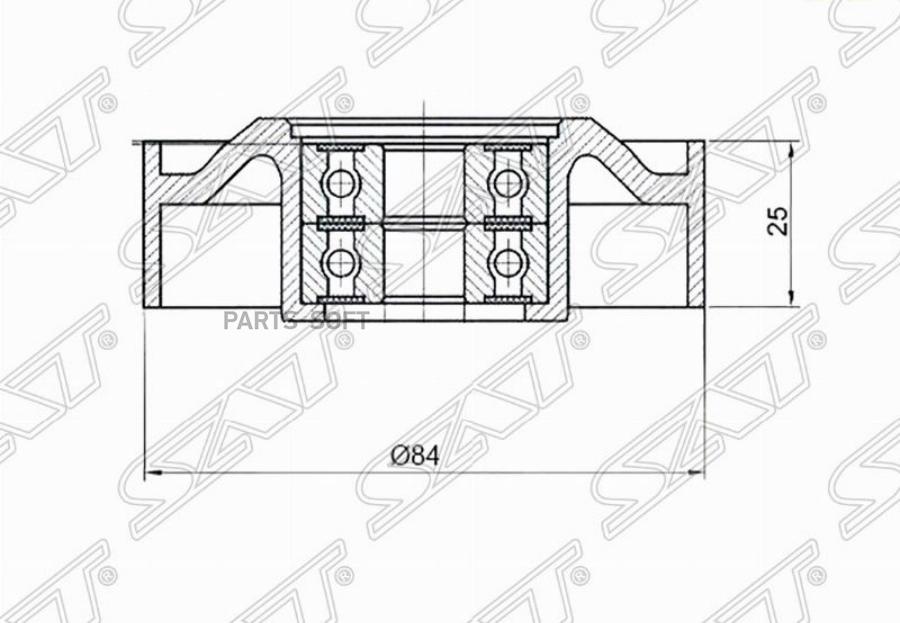 Sat St-11927-Al500 Натяжной Ролик Приводного Ремня Infiniti Fx35G35M35Nissan ElgrandSk 1350₽