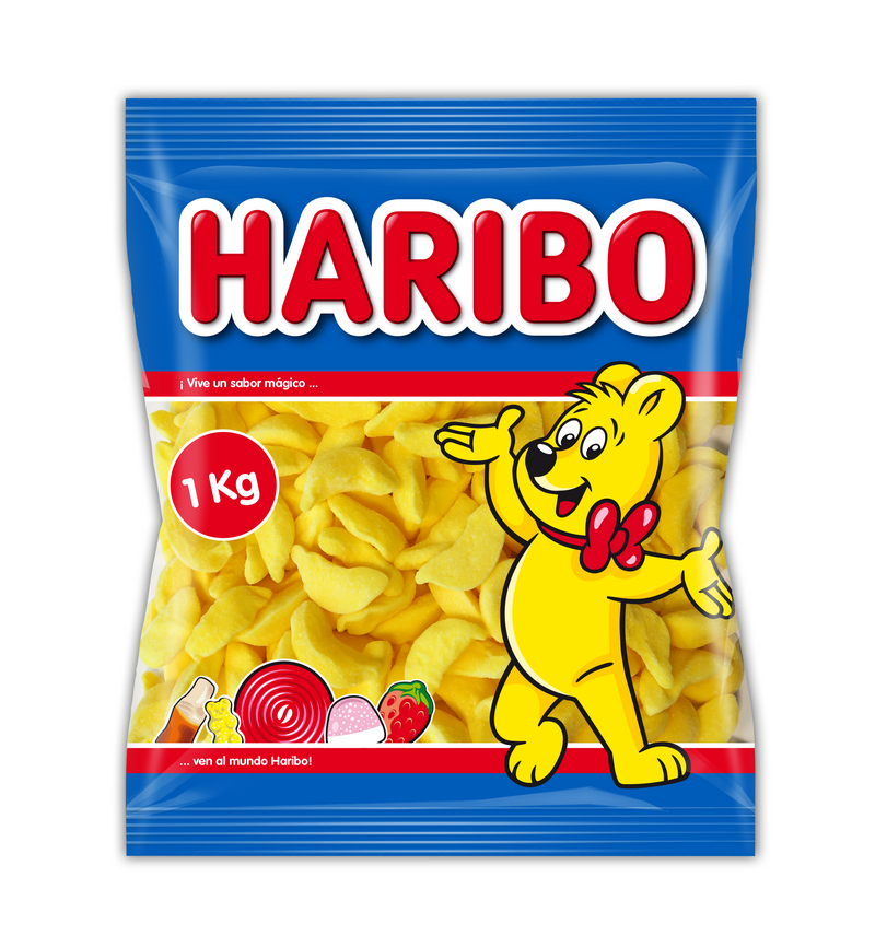 фото Haribo конфеты суфле "бананы" 1000 гр.