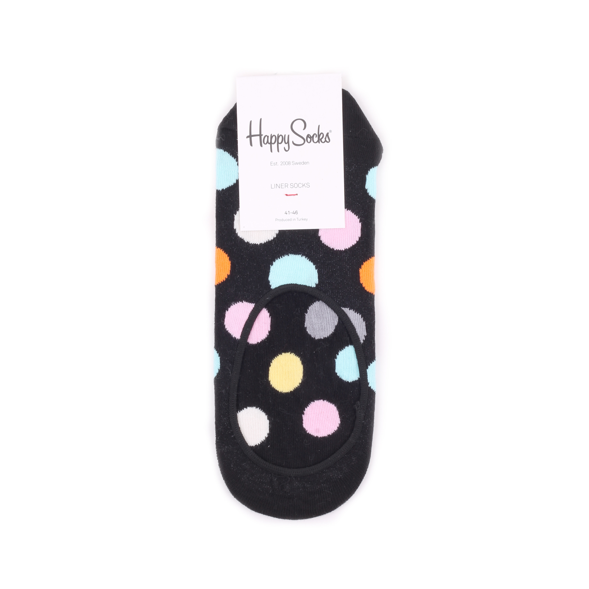 

Носки унисекс Happy Socks разноцветные, Разноцветный, HappySocksLinerBigDotMultiBlack