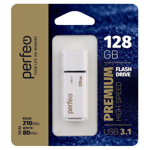 

Флешка Perfeo C15 128ГБ White (PF-C15W0128HS), C15