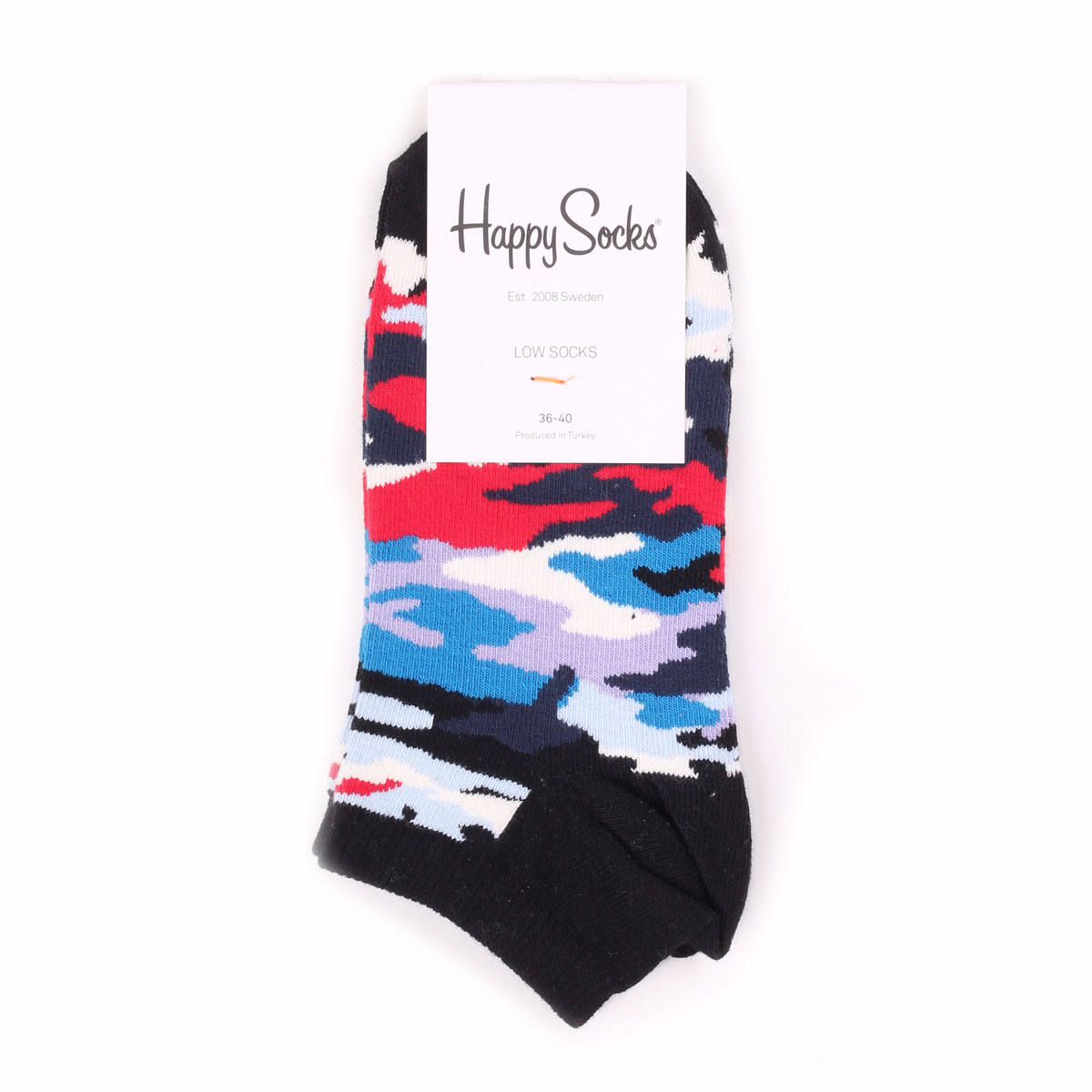 

Носки унисекс Happy Socks разноцветные, Разноцветный, HappySocksLowBarkCamoRed