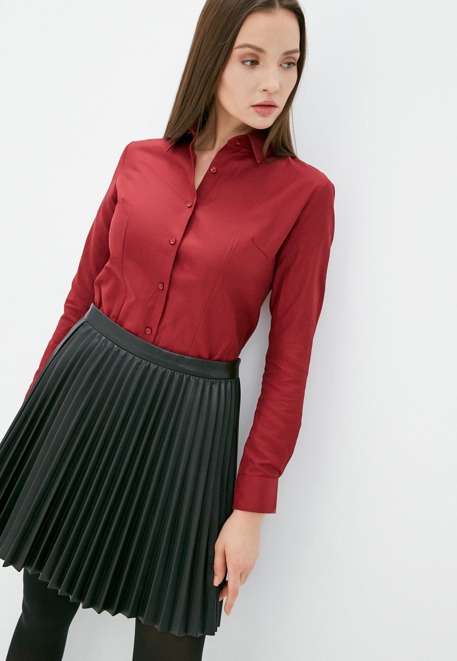 

Рубашка женская BAWER RL1311109 бордовая 4XL, Бордовый, RL1311109