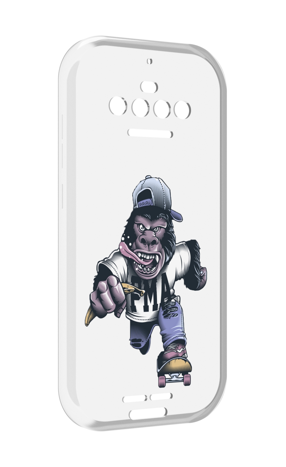 

Чехол MyPads Обезьяна на скейте для Oukitel F150 R2022, Прозрачный, Tocco