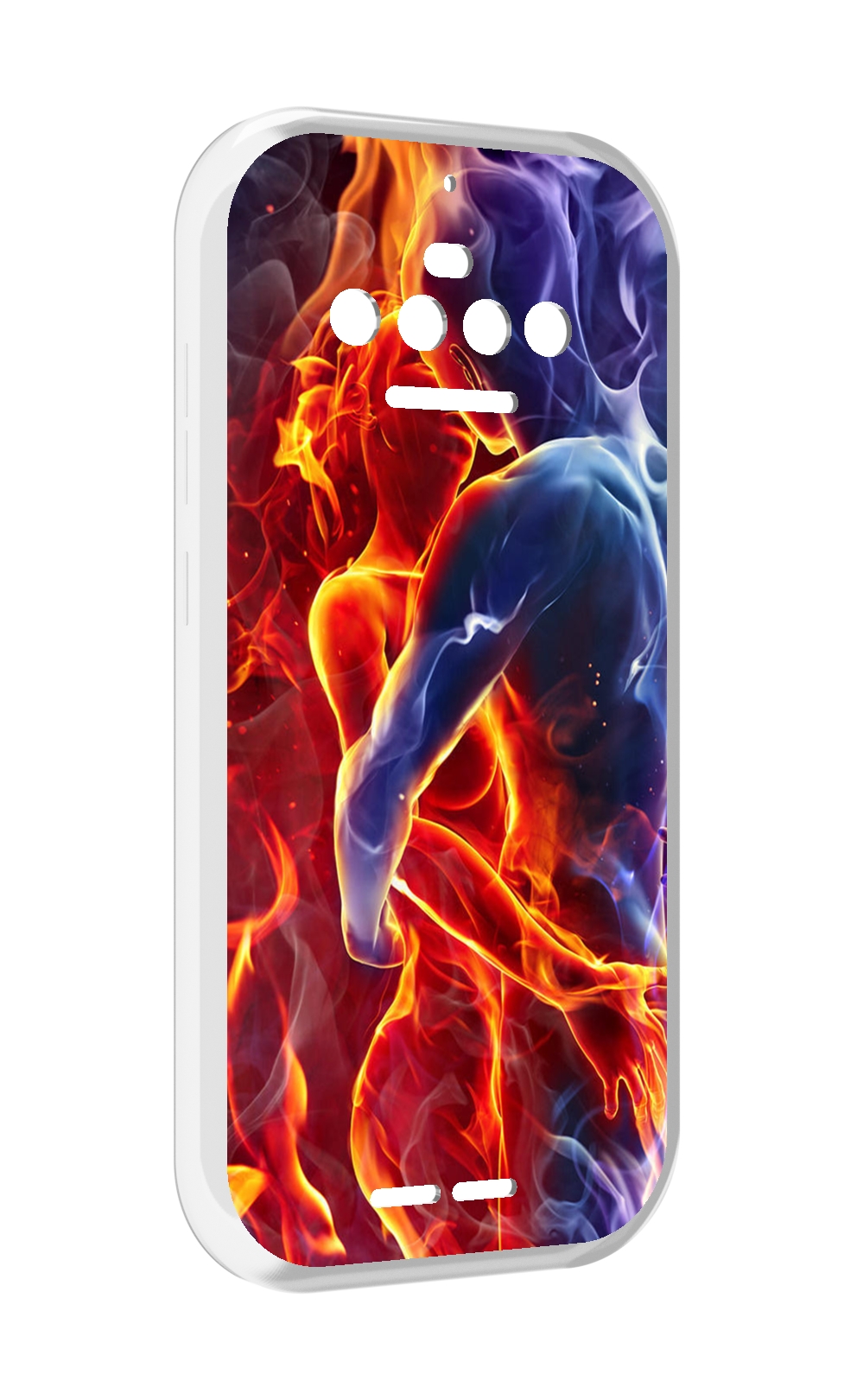 

Чехол MyPads Огонь-вода для Oukitel F150 R2022, Прозрачный, Tocco