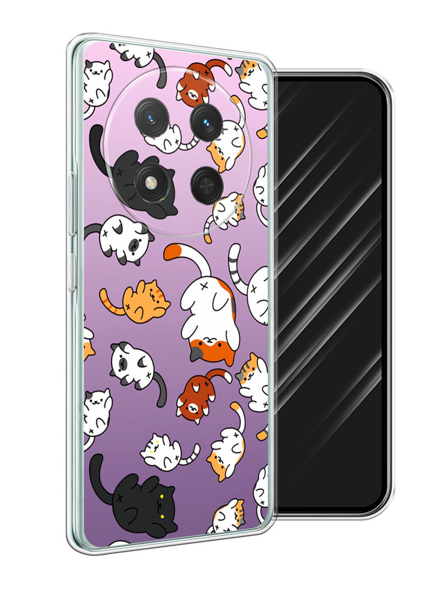 

Чехол Awog на Honor X9C/X60 Pro "Котопад", Фиолетовый;белый, 6125350-1