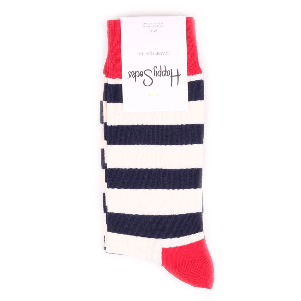 

Носки унисекс Happy Socks разноцветные, Разноцветный, HappySocksStripeRedNavy