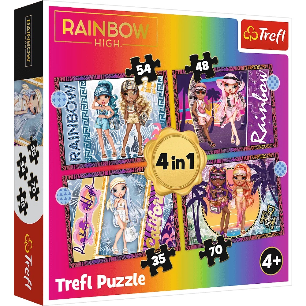 

Пазл Trefl Модные куклы, Rainbow High, 35#48#54#70 дет, Модные куклы