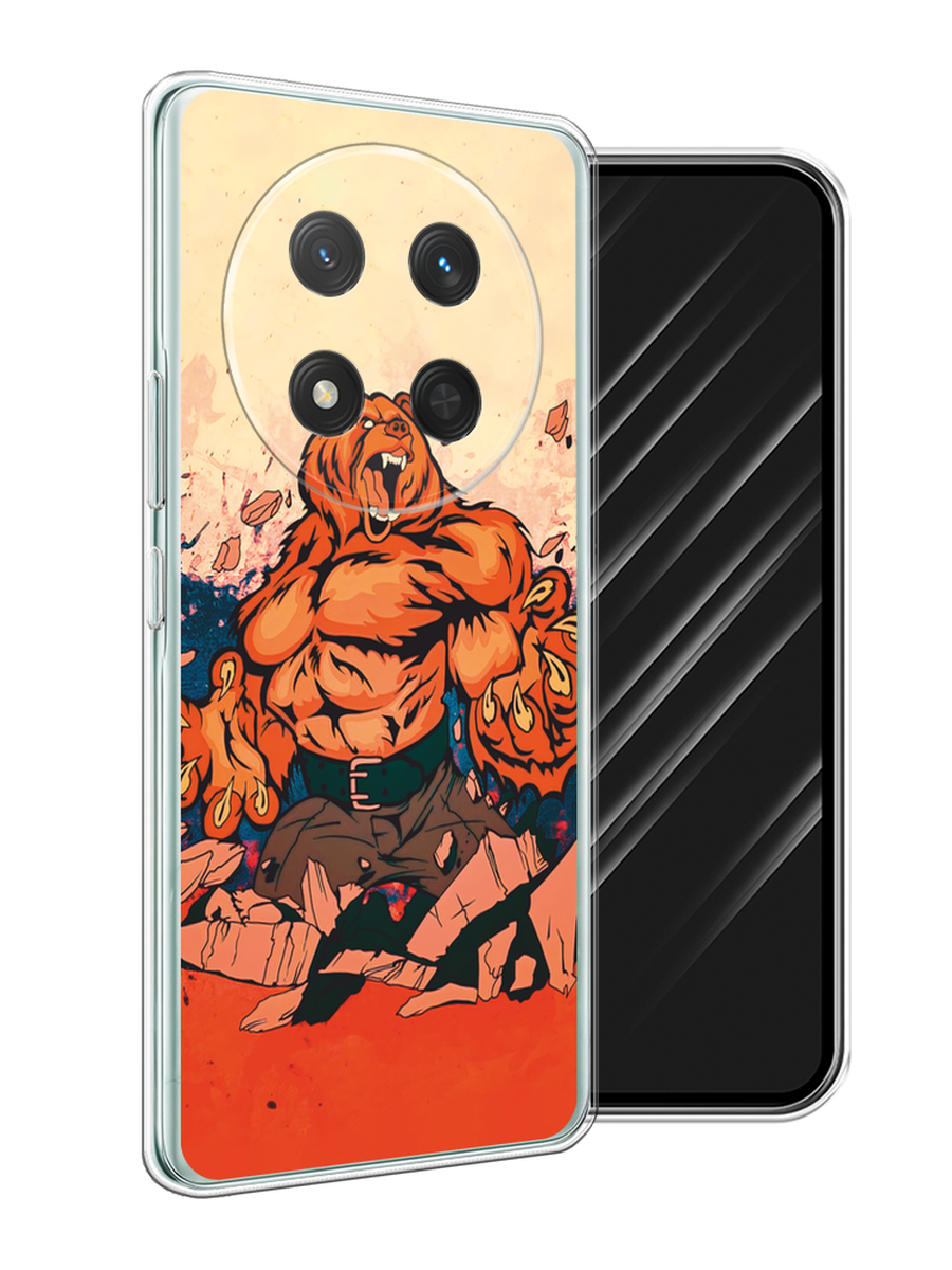 

Чехол Awog на Honor X9C/X60 Pro "Медведь с флагом РФ", Коричневый;синий;красный, 6125350-1