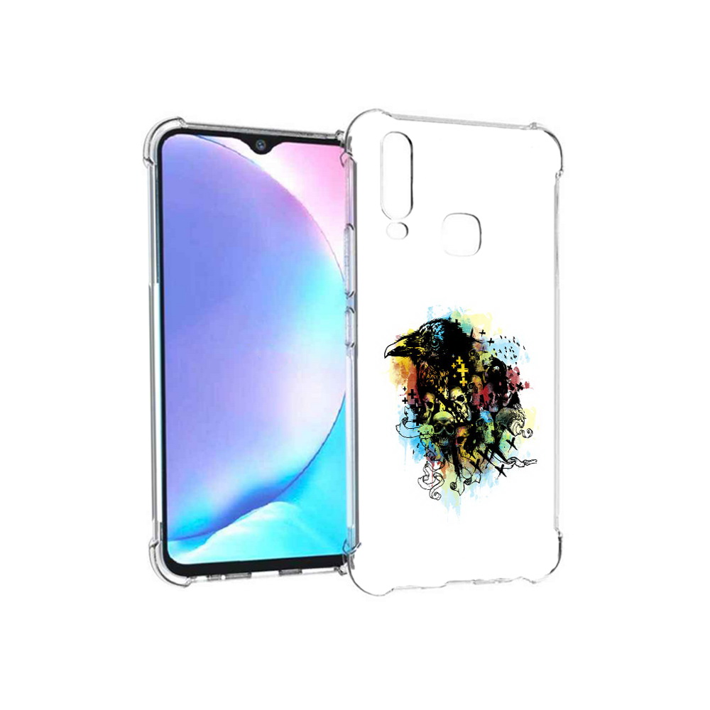 

Чехол MyPads Tocco для Vivo Y17 ворон и черепа (PT136369.382.273), Tocco