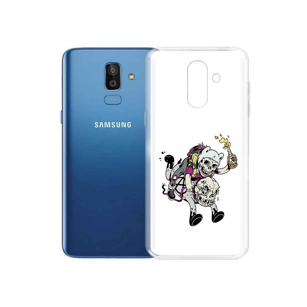 

Чехол MyPads Tocco для Samsung Galaxy J8 время приключений скелеты (PT226929.592.277), Прозрачный, Tocco