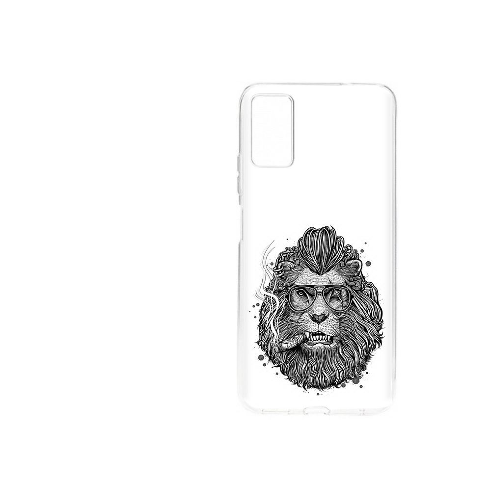 

Чехол MyPads Tocco для ZTE Blade A71 (2021) курящий лев (PT226945.474.432), Прозрачный, Tocco