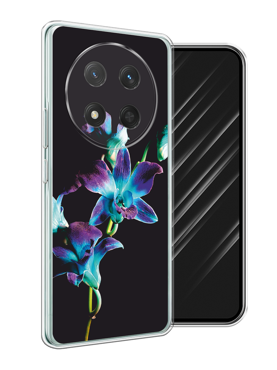 

Чехол Awog на Honor X9C/X60 Pro "Синий цветок на черном", Черный;голубой;синий, 6125350-1