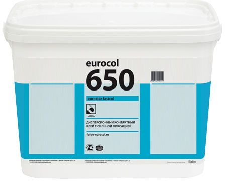 фото Forbo eurocol 650 eurostar fastcol клей с сильной фиксацией дисперсионный (3кг)