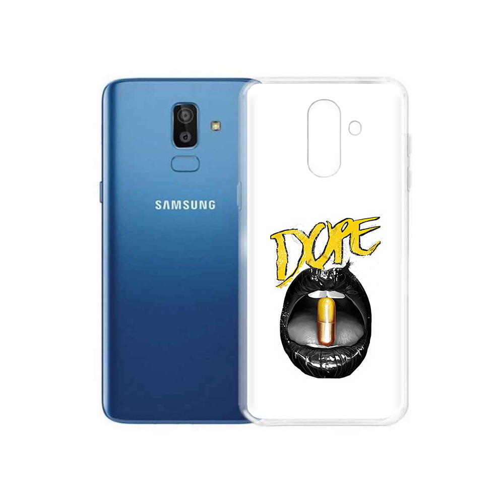 

Чехол MyPads Tocco для Samsung Galaxy J8 губы (PT226929.592.303), Прозрачный, Tocco