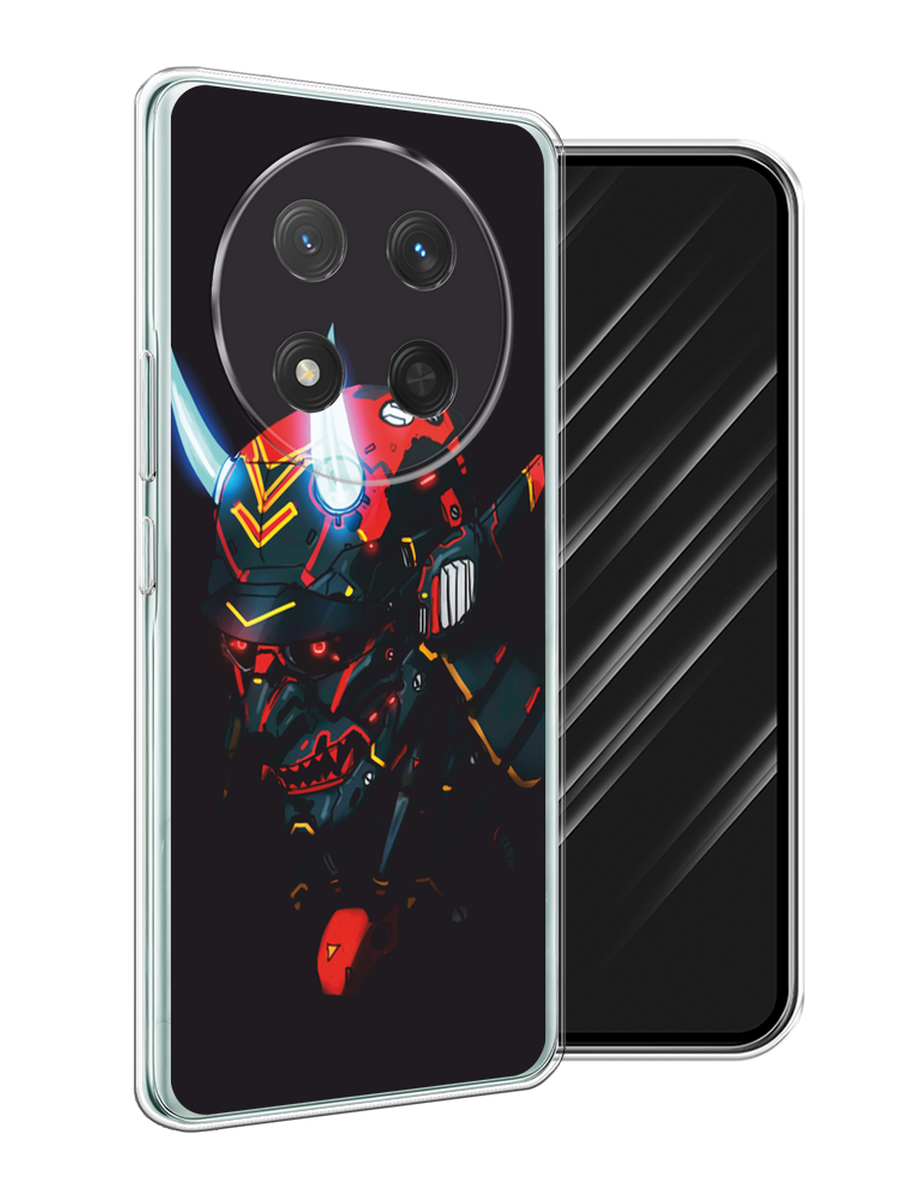 

Чехол Awog на Honor X9C/X60 Pro "Неоновый самурай", Черный;красный;голубой, 6125350-1