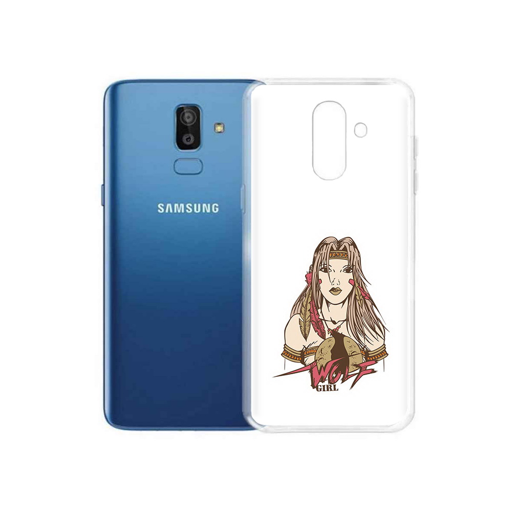 

Чехол MyPads Tocco для Samsung Galaxy J8 девушка волк (PT226929.592.306), Прозрачный, Tocco