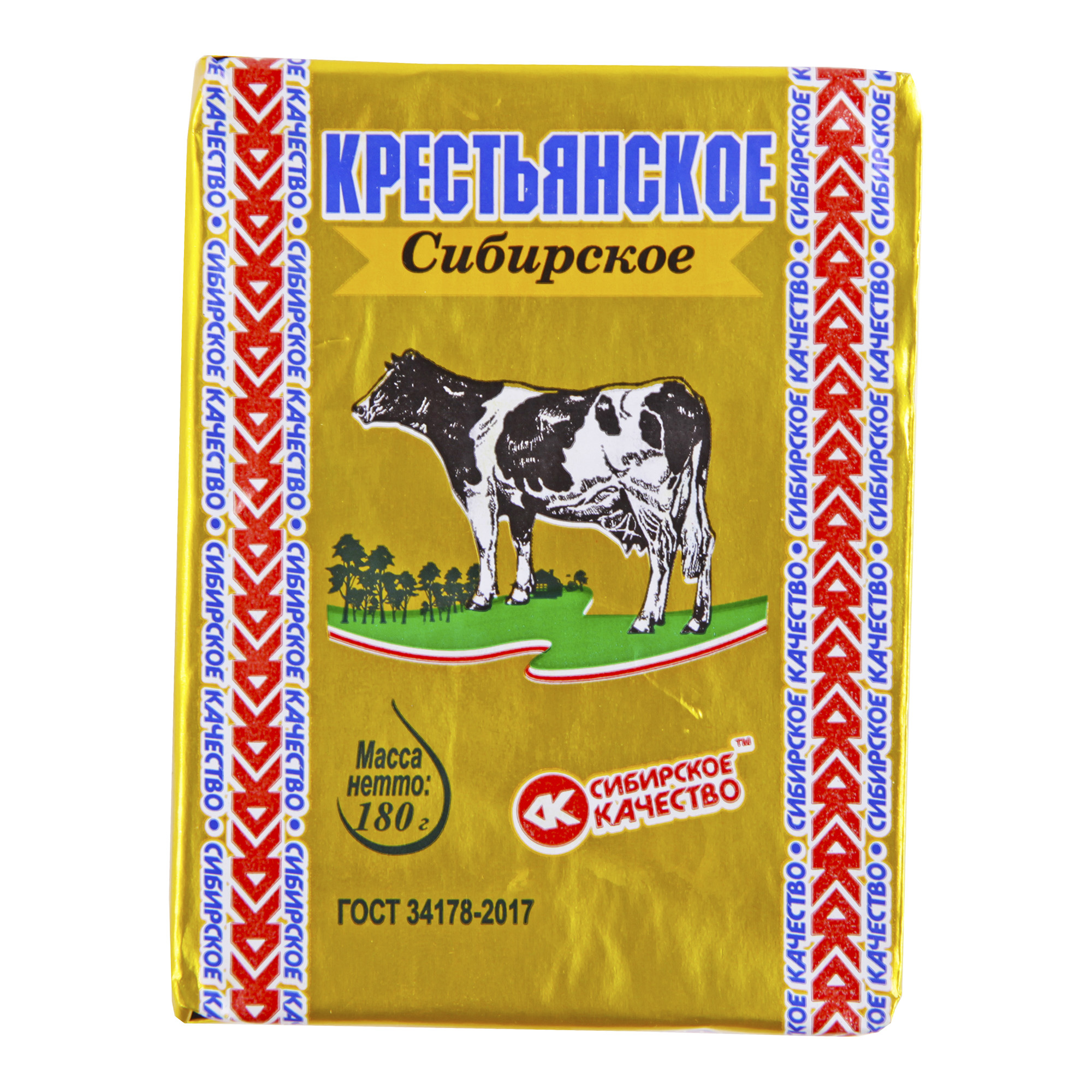 

Спред растительно-жировой Крестьянское Сибирское 40% СЗМЖ 180 г