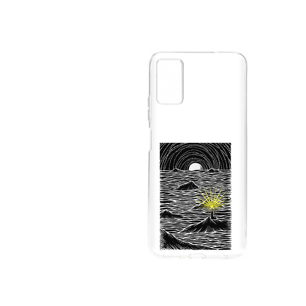 

Чехол MyPads Tocco для ZTE Blade A71 (2021) маяк в черно белом море (PT226945.474.460), Прозрачный, Tocco