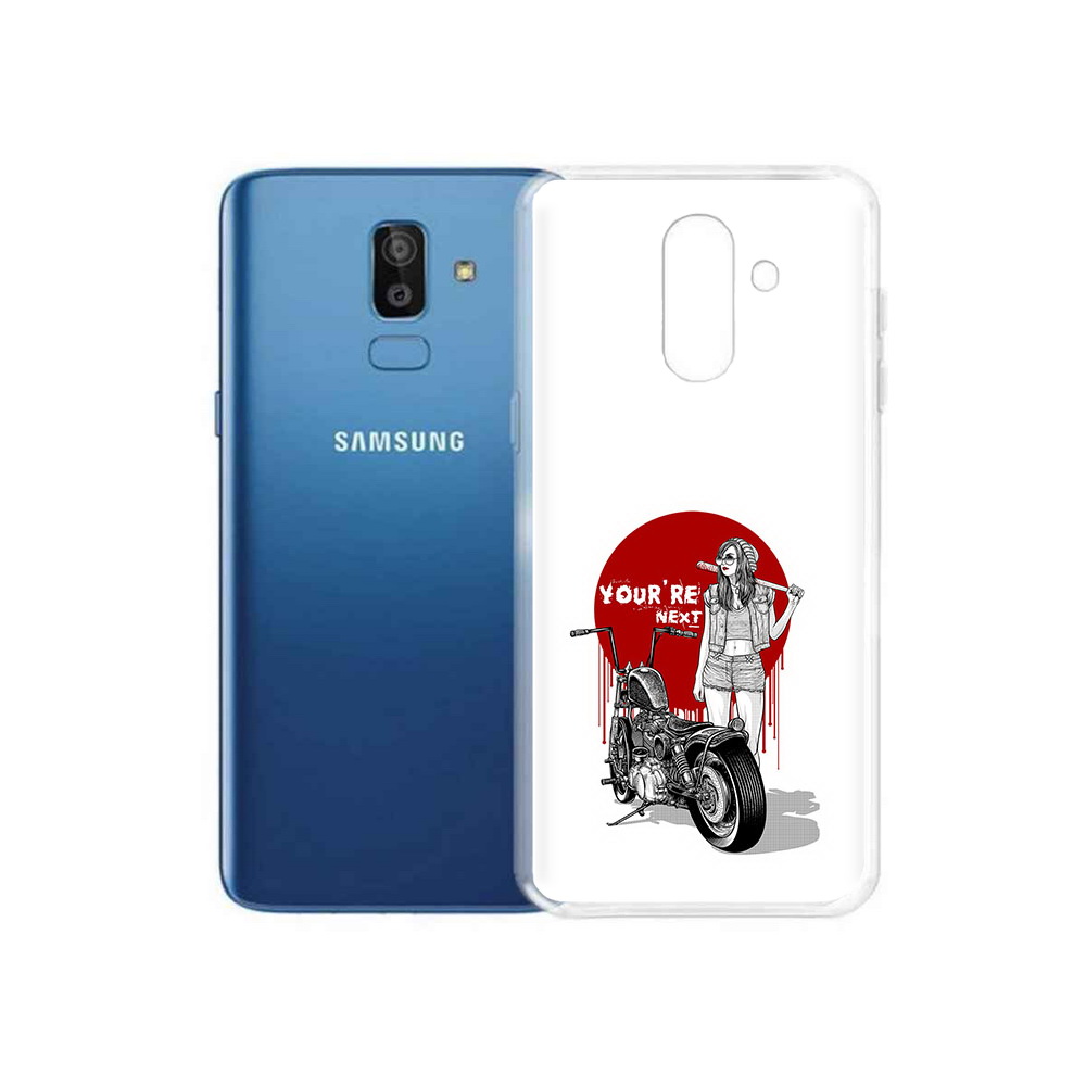 

Чехол MyPads Tocco для Samsung Galaxy J8 девушка с мотоциклом (PT226929.592.315), Прозрачный, Tocco