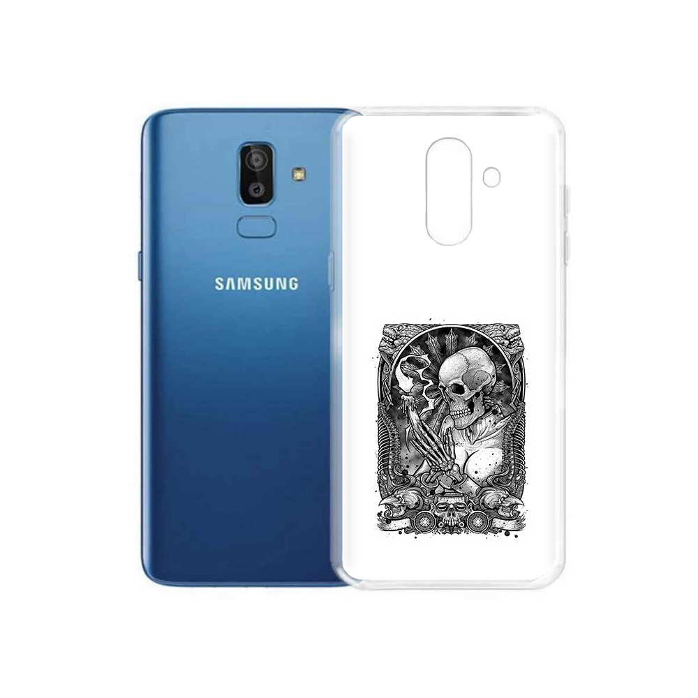 

Чехол MyPads Tocco для Samsung Galaxy J8 девушка скелет (PT226929.592.316), Прозрачный, Tocco