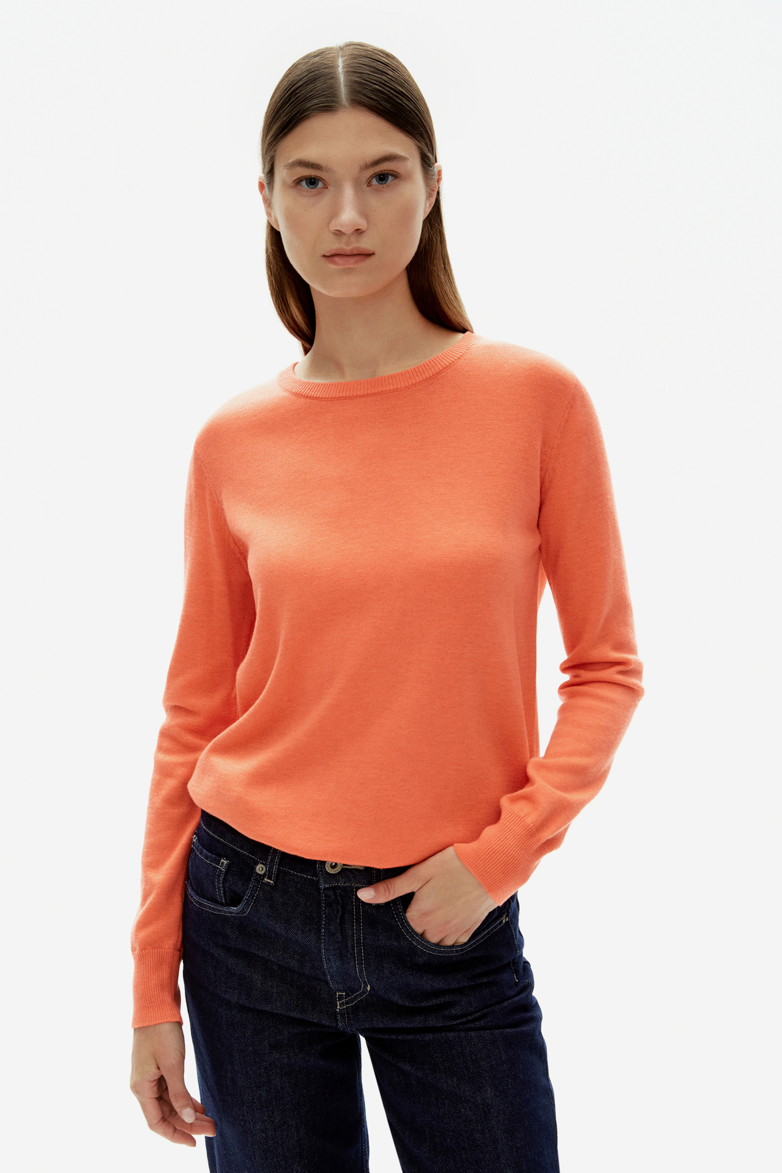 

Джемпер женский Finn Flare BAS-10135 оранжевый XS, BAS-10135