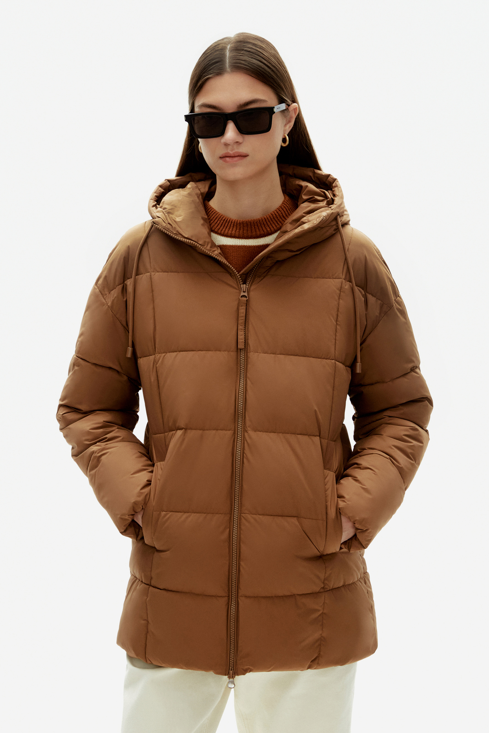 

Куртка женская Finn Flare FAC12014 коричневая M, Коричневый, FAC12014