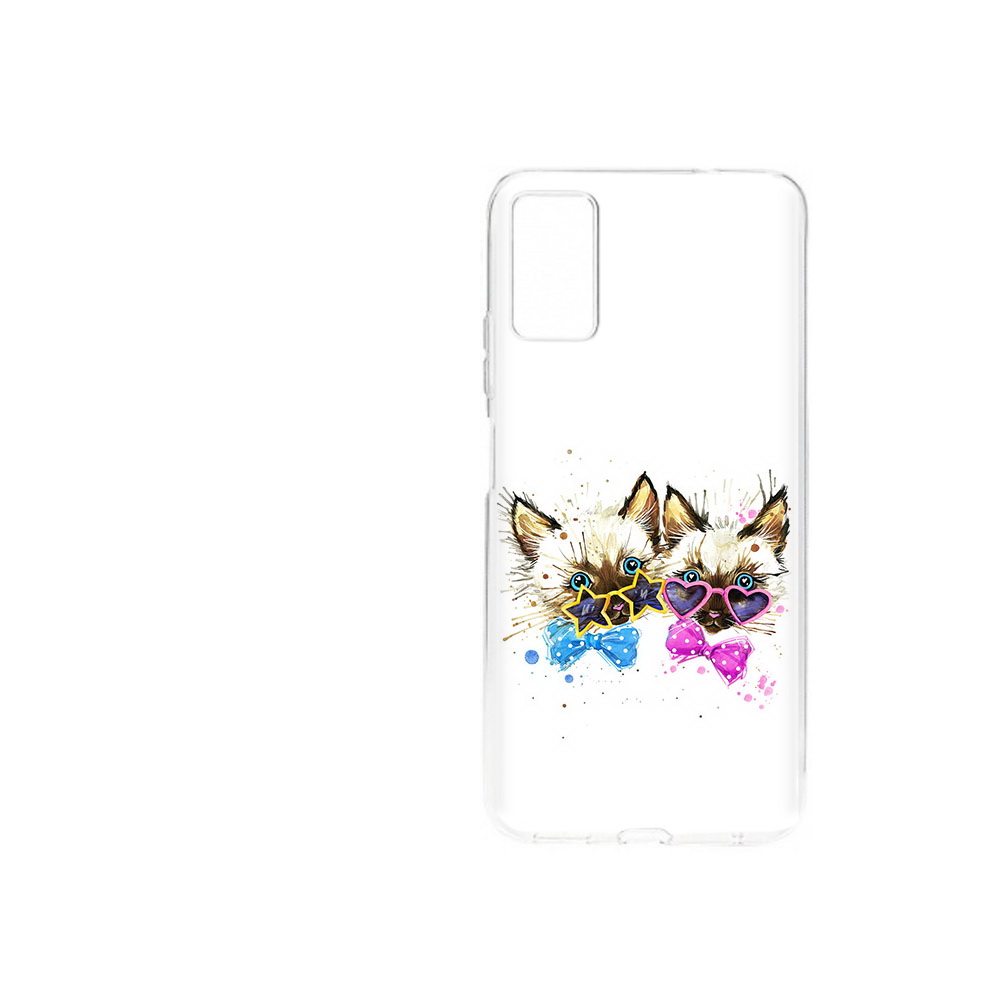 

Чехол MyPads Tocco для ZTE Blade A71 (2021) милые котята (PT226945.474.474), Прозрачный, Tocco