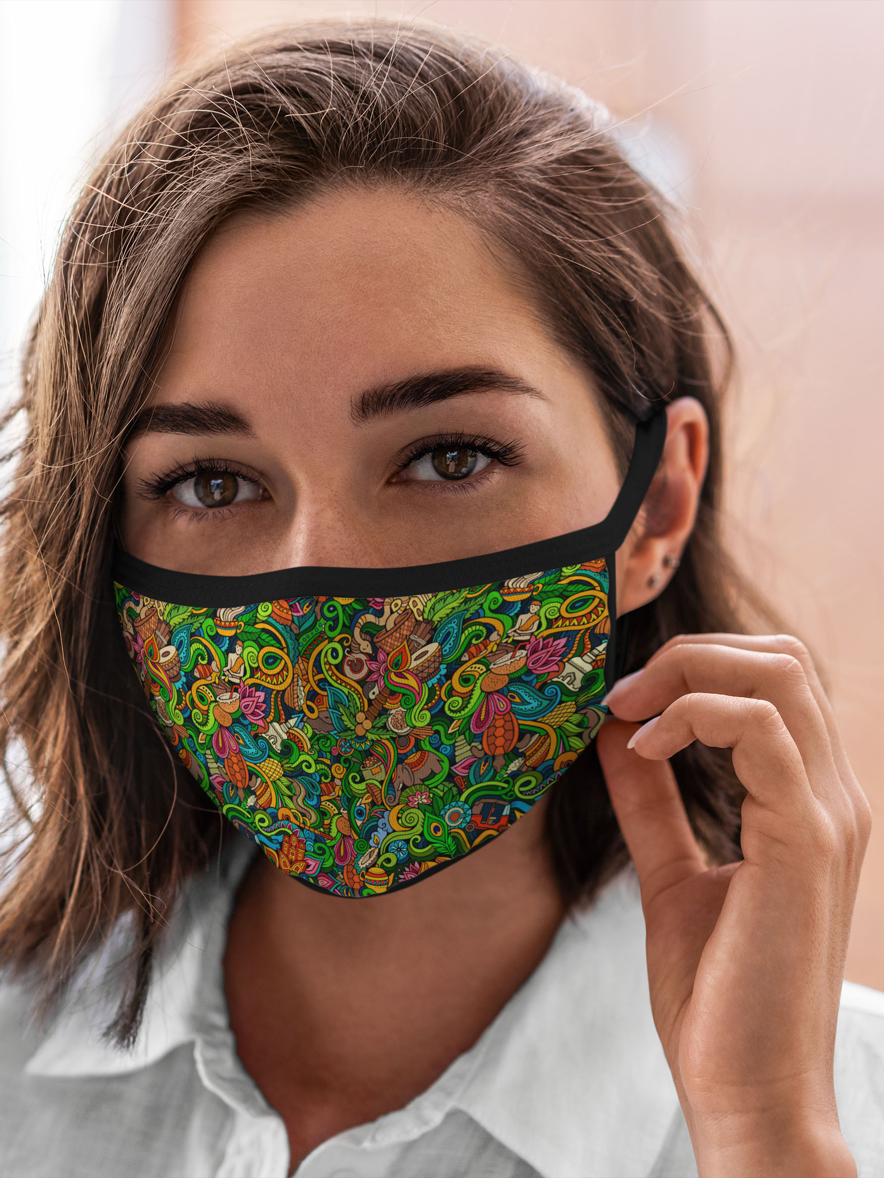 

Многоразовая маска унисекс Burnettie Искусство Тибетский Коллаж, Разноцветный, Искусство Тибетский Коллаж