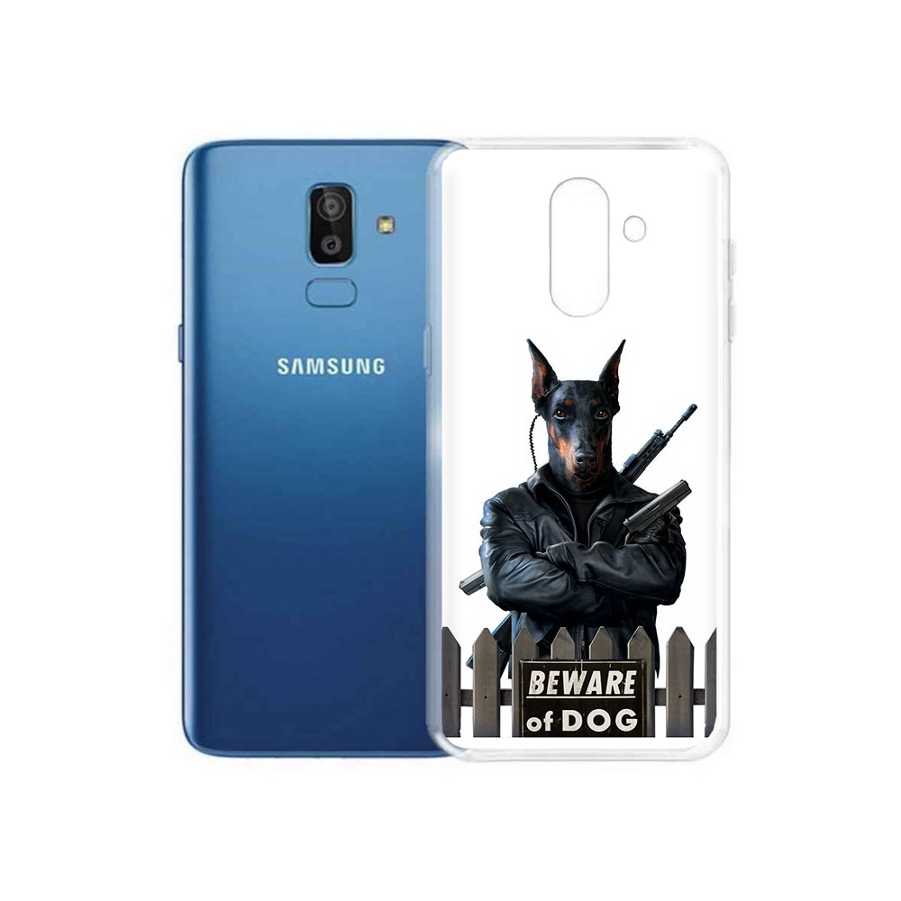 

Чехол MyPads Tocco для Samsung Galaxy J8 доберман (PT226929.592.332), Прозрачный, Tocco