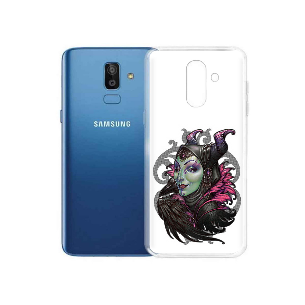 

Чехол MyPads Tocco для Samsung Galaxy J8 зеленая девушка с вороном (PT226929.592.357), Прозрачный, Tocco