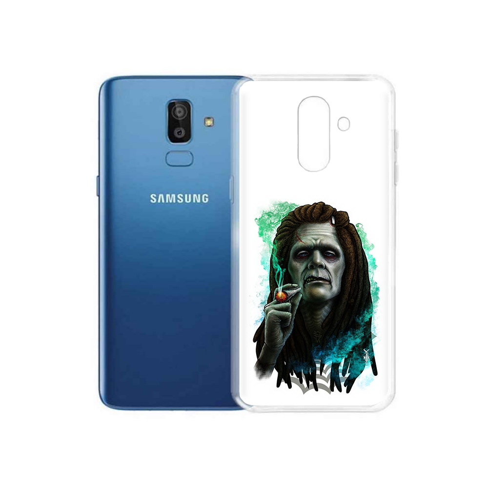 

Чехол MyPads Tocco для Samsung Galaxy J8 зеленый мужчина с сигаретой (PT226929.592.360), Прозрачный, Tocco
