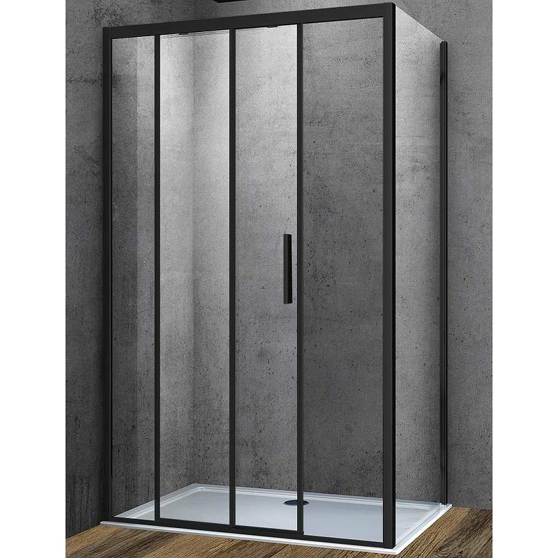 фото Душевой уголок vincea soft vsr-3so9012clb 120х90 см, профиль черный