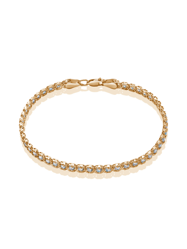 

Браслет из красного золота р.21 DIALVI JEWELRY FLBAR60531.01, фианит, FLBAR60531.01