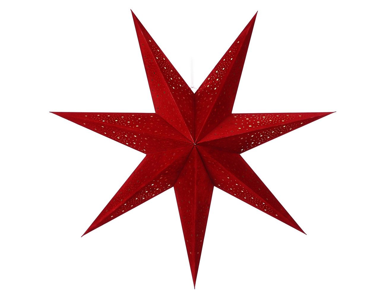 фото Подвесная бумажная звезда изарра, красная, 75 см, edelman