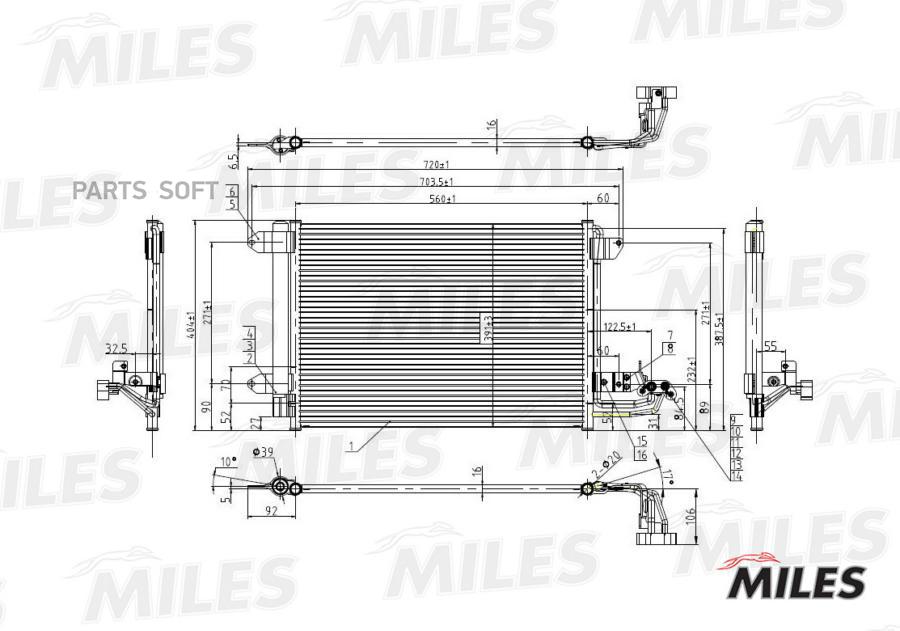 

Радиатор Кондиционера Miles Accb003 Vag A3 / Golf V / Octavia 1.4/1.6/2.0/1.9-2.0td 03- Mi